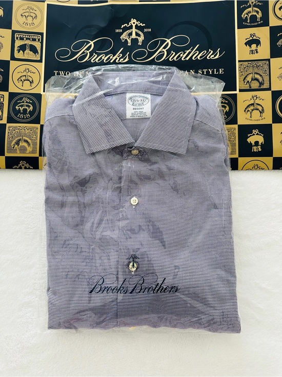 Brooks Brothers Other - Brooks Brothers Regent Dress Shirt Micro Check Blue Purple 15.5-33
